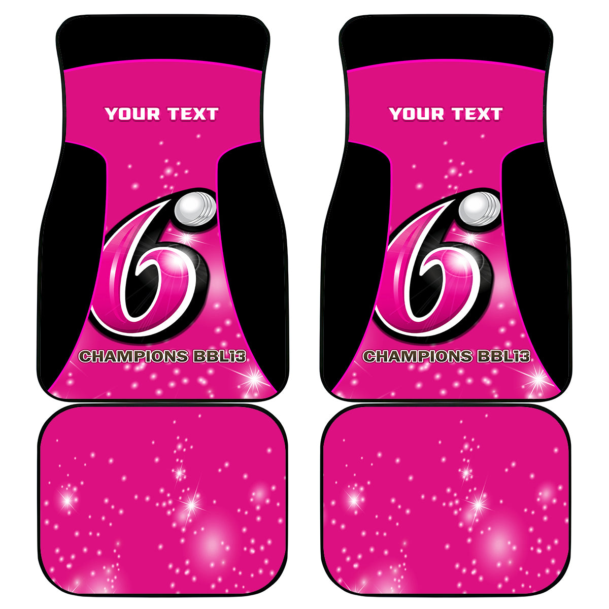 Personalised BBL Sydney Sixers Car Mats 4th Champions 2024 New History