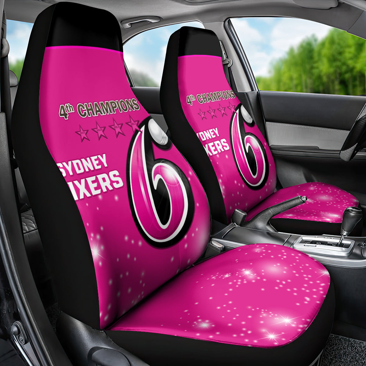 Personalised BBL Sydney Sixers Car Seat Cover 4th Champions 2024 New History