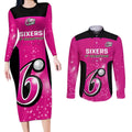 Personalised BBL Sydney Sixers Couples Matching Long Sleeve Bodycon Dress and Long Sleeve Button Shirt 4th Champions 2024 New History