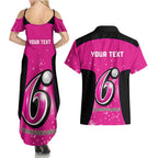 Personalised BBL Sydney Sixers Couples Matching Summer Maxi Dress and Hawaiian Shirt 4th Champions 2024 New History
