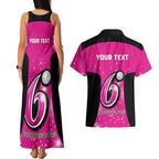 Personalised BBL Sydney Sixers Couples Matching Tank Maxi Dress and Hawaiian Shirt 4th Champions 2024 New History