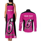 Personalised BBL Sydney Sixers Couples Matching Tank Maxi Dress and Long Sleeve Button Shirt 4th Champions 2024 New History