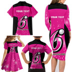 Personalised BBL Sydney Sixers Family Matching Long Sleeve Bodycon Dress and Hawaiian Shirt 4th Champions 2024 New History
