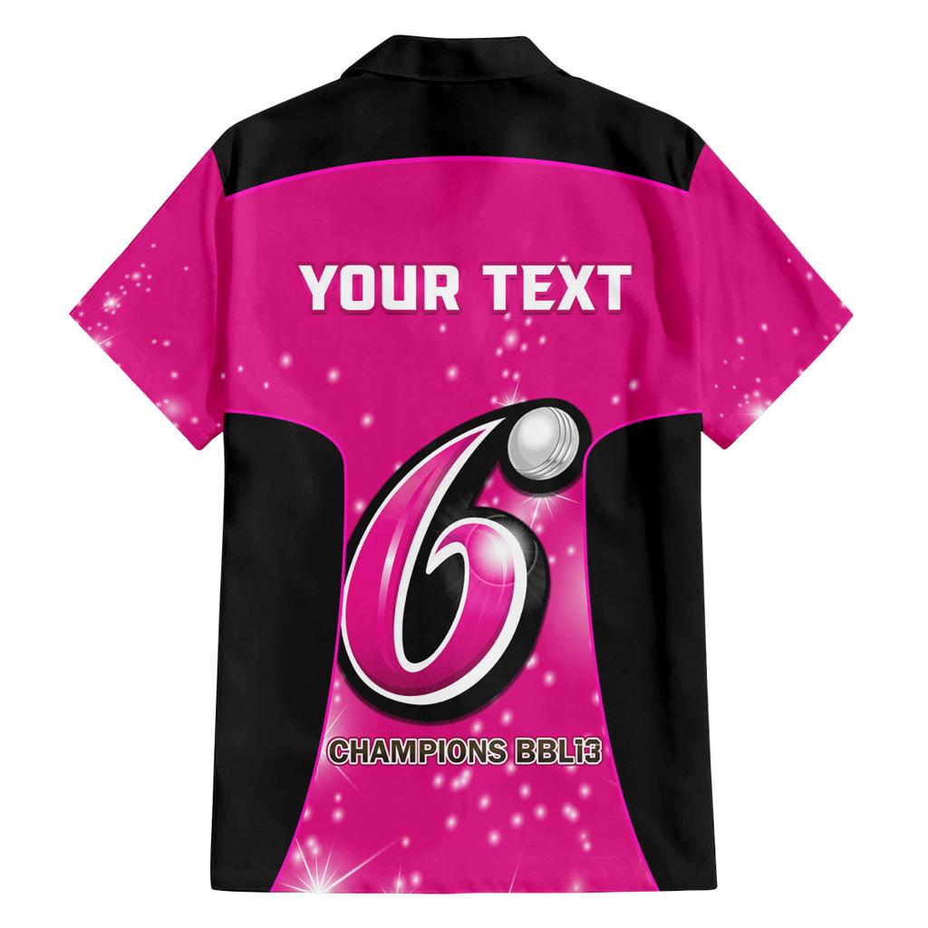 Personalised BBL Sydney Sixers Family Matching Long Sleeve Bodycon Dress and Hawaiian Shirt 4th Champions 2024 New History