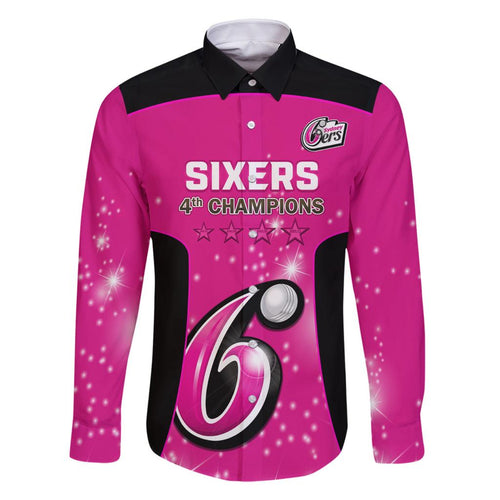 Personalised BBL Sydney Sixers Family Matching Long Sleeve Bodycon Dress and Hawaiian Shirt 4th Champions 2024 New History