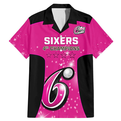 Personalised BBL Sydney Sixers Family Matching Mermaid Dress and Hawaiian Shirt 4th Champions 2024 New History