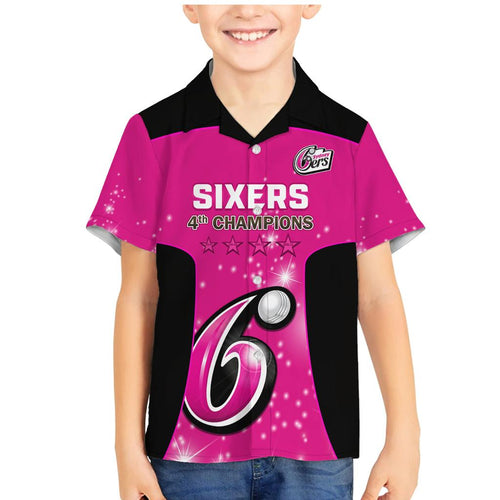 Personalised BBL Sydney Sixers Family Matching Mermaid Dress and Hawaiian Shirt 4th Champions 2024 New History