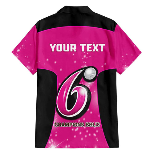 Personalised BBL Sydney Sixers Family Matching Off Shoulder Maxi Dress and Hawaiian Shirt 4th Champions 2024 New History