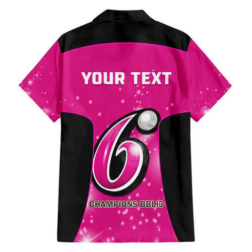 Personalised BBL Sydney Sixers Family Matching Short Sleeve Bodycon Dress and Hawaiian Shirt 4th Champions 2024 New History