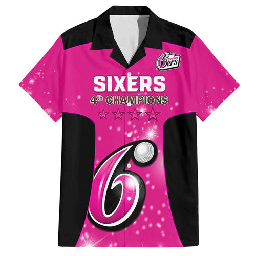 Personalised BBL Sydney Sixers Family Matching Summer Maxi Dress and Hawaiian Shirt 4th Champions 2024 New History