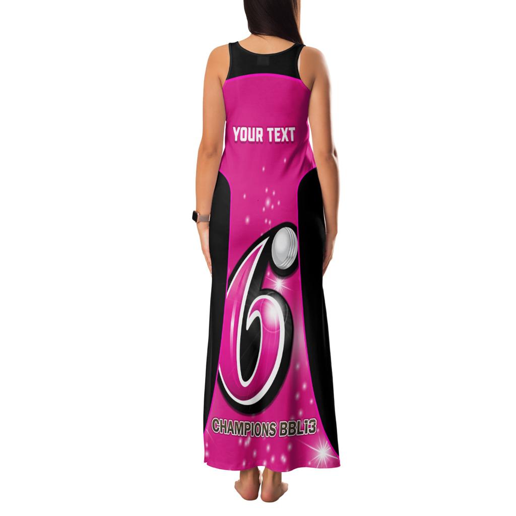 Personalised BBL Sydney Sixers Family Matching Tank Maxi Dress and Hawaiian Shirt 4th Champions 2024 New History