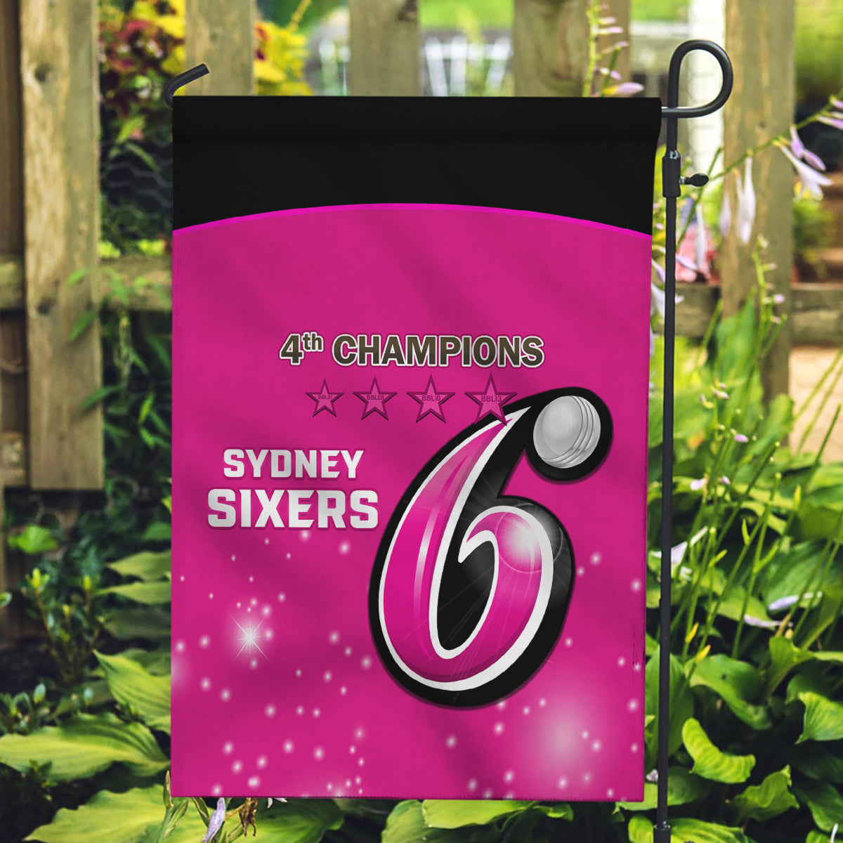 Personalised BBL Sydney Sixers Garden Flag 4th Champions 2024 New History