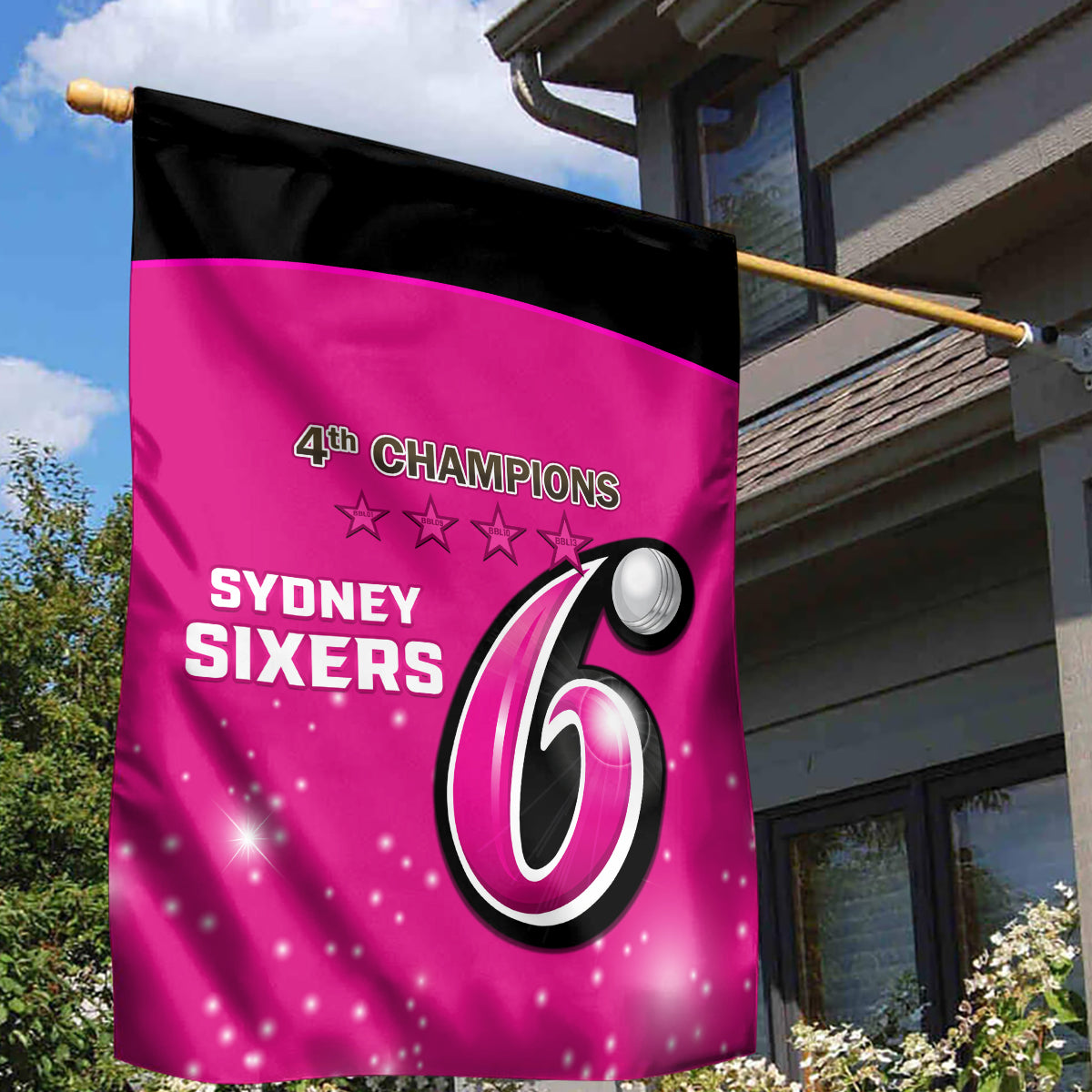 Personalised BBL Sydney Sixers Garden Flag 4th Champions 2024 New History