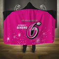 Personalised BBL Sydney Sixers Hooded Blanket 4th Champions 2024 New History