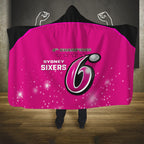 Personalised BBL Sydney Sixers Hooded Blanket 4th Champions 2024 New History