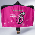 Personalised BBL Sydney Sixers Hooded Blanket 4th Champions 2024 New History