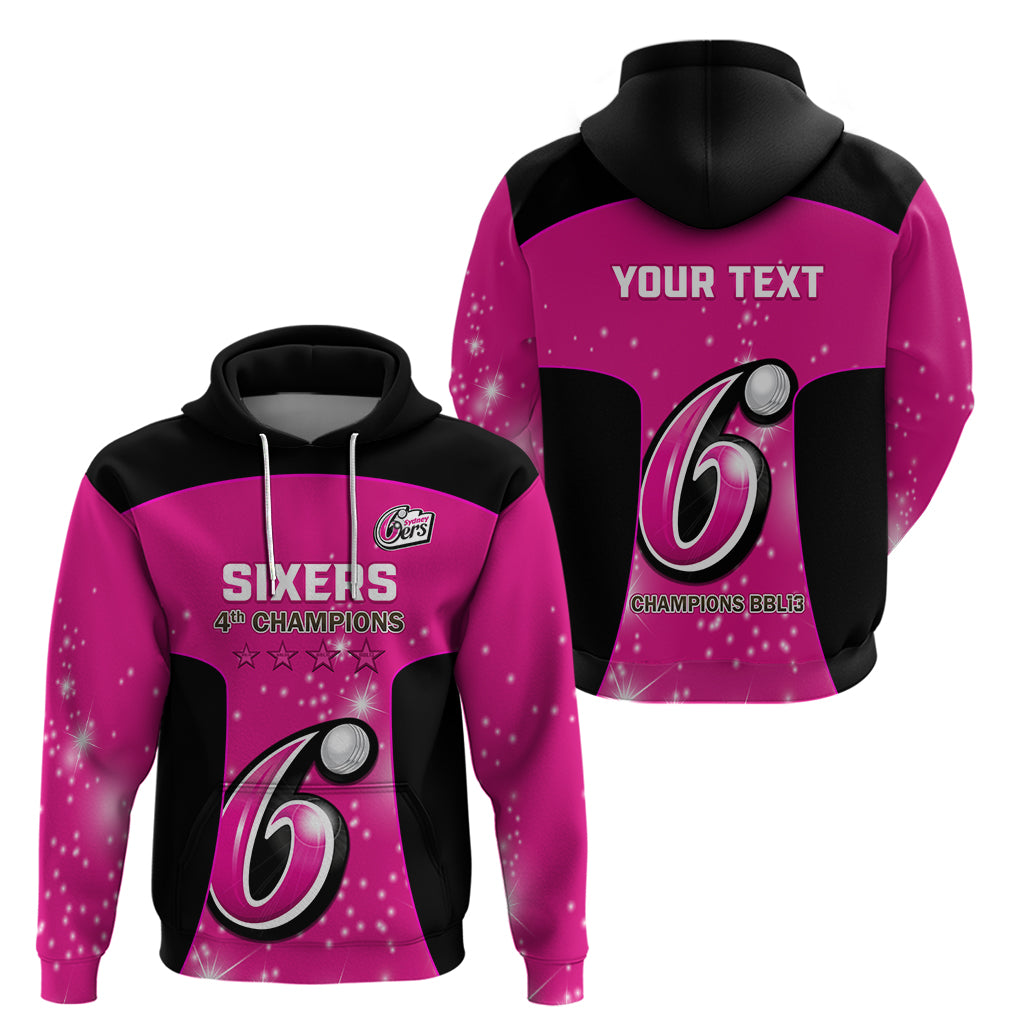 Personalised BBL Sydney Sixers Hoodie 4th Champions 2024 New History