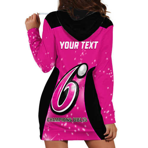 Personalised BBL Sydney Sixers Hoodie Dress 4th Champions 2024 New History