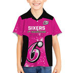 Personalised BBL Sydney Sixers Kid Hawaiian Shirt 4th Champions 2024 New History