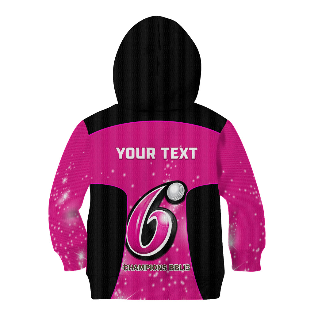 Personalised BBL Sydney Sixers Kid Hoodie 4th Champions 2024 New History