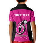 Personalised BBL Sydney Sixers Kid Polo Shirt 4th Champions 2024 New History