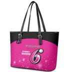 Personalised BBL Sydney Sixers Leather Tote Bag 4th Champions 2024 New History