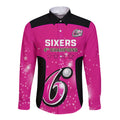 Personalised BBL Sydney Sixers Long Sleeve Button Shirt 4th Champions 2024 New History
