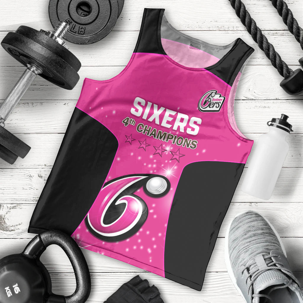 Personalised BBL Sydney Sixers Men Tank Top 4th Champions 2024 New History