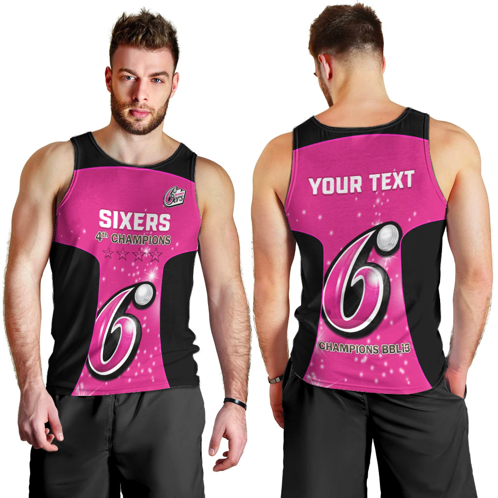 Personalised BBL Sydney Sixers Men Tank Top 4th Champions 2024 New History