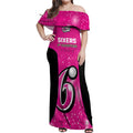 Personalised BBL Sydney Sixers Off Shoulder Maxi Dress 4th Champions 2024 New History