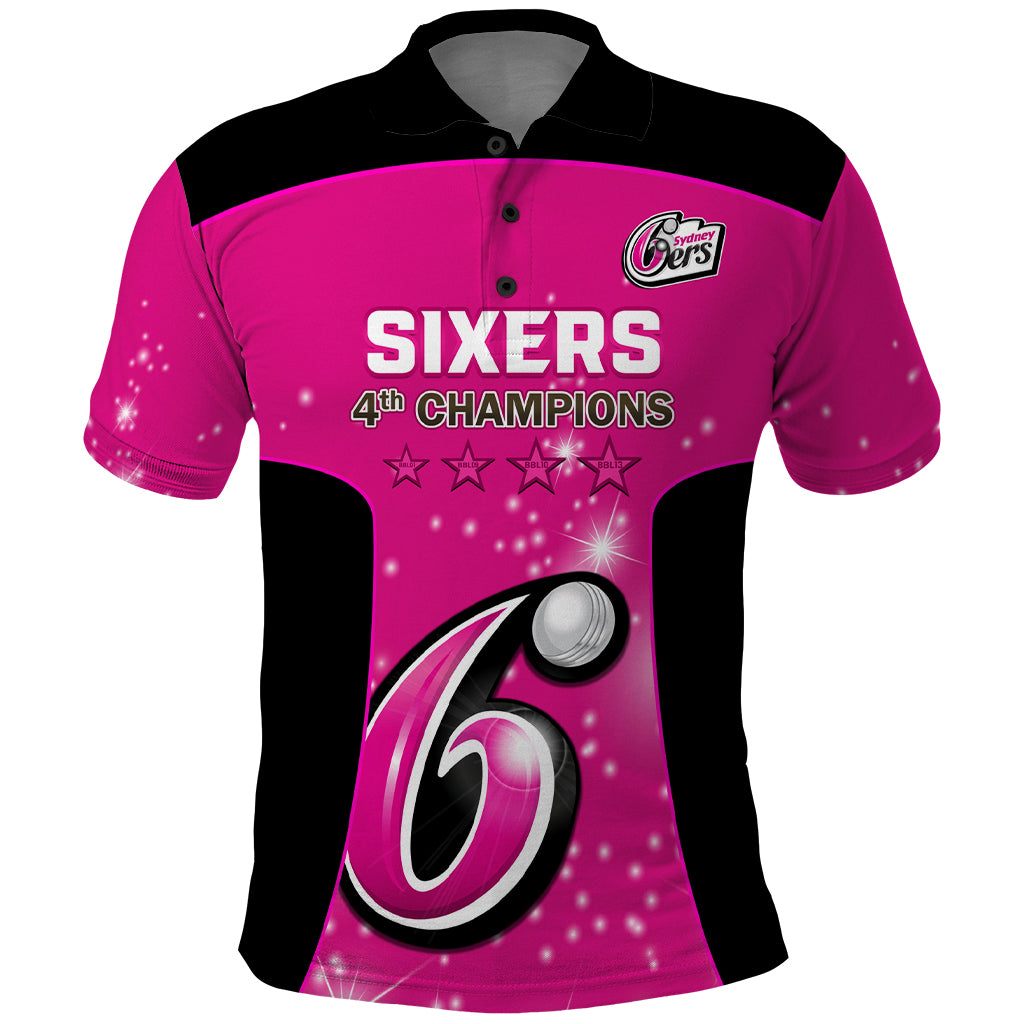 Personalised BBL Sydney Sixers Polo Shirt 4th Champions 2024 New History