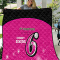 Personalised BBL Sydney Sixers Quilt 4th Champions 2024 New History
