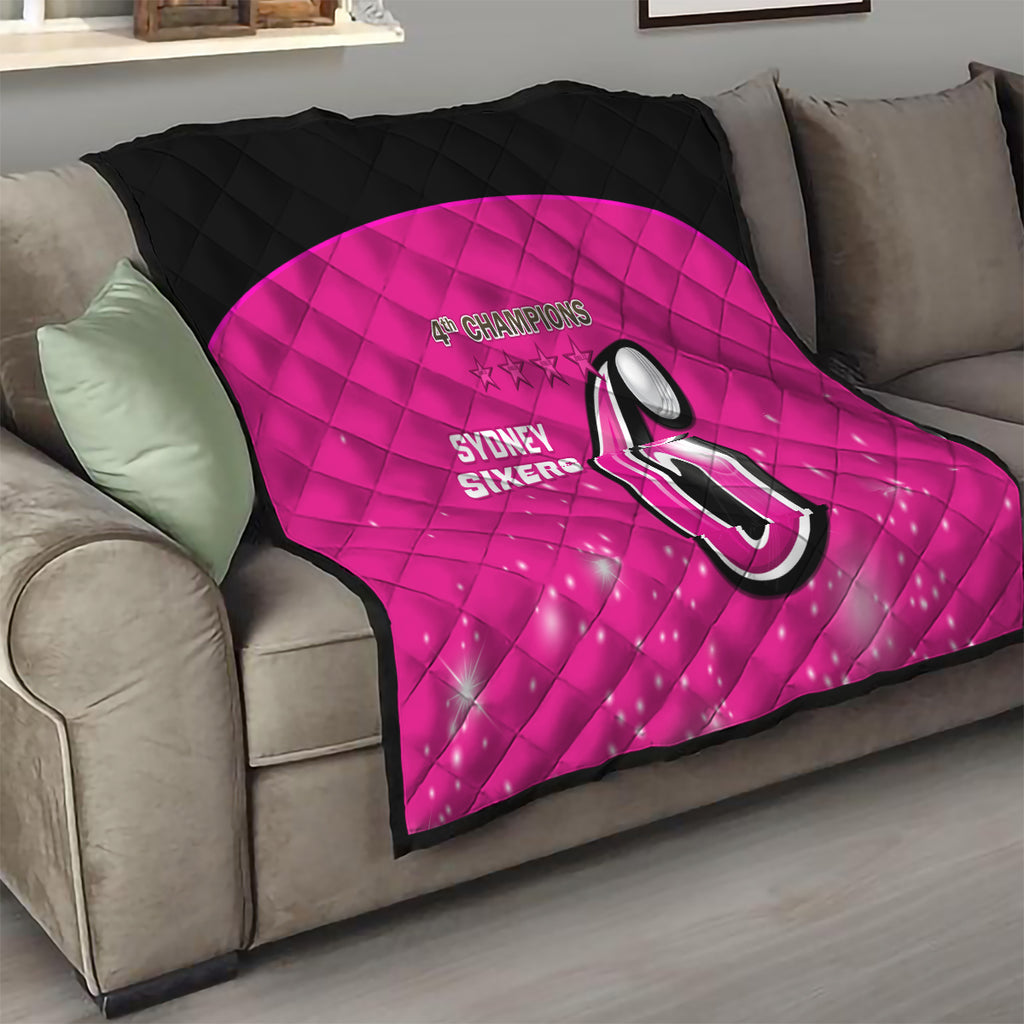 Personalised BBL Sydney Sixers Quilt 4th Champions 2024 New History