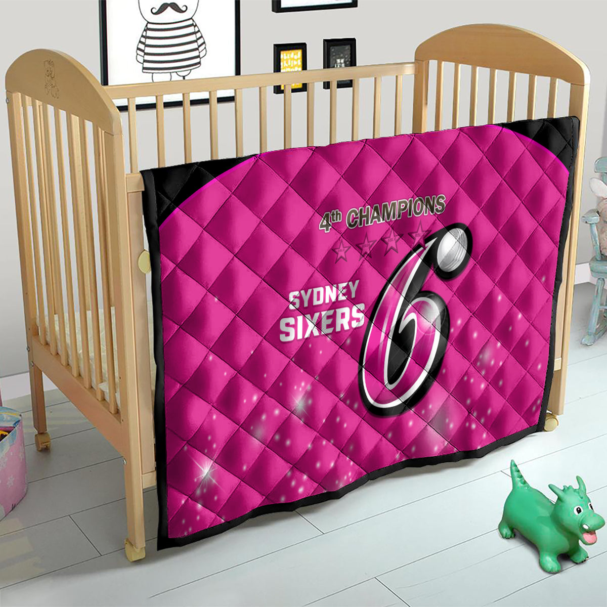 Personalised BBL Sydney Sixers Quilt 4th Champions 2024 New History