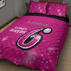 Personalised BBL Sydney Sixers Quilt Bed Set 4th Champions 2024 New History