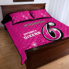 Personalised BBL Sydney Sixers Quilt Bed Set 4th Champions 2024 New History