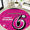 Personalised BBL Sydney Sixers Round Carpet 4th Champions 2024 New History