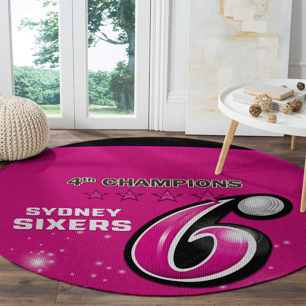 Personalised BBL Sydney Sixers Round Carpet 4th Champions 2024 New History