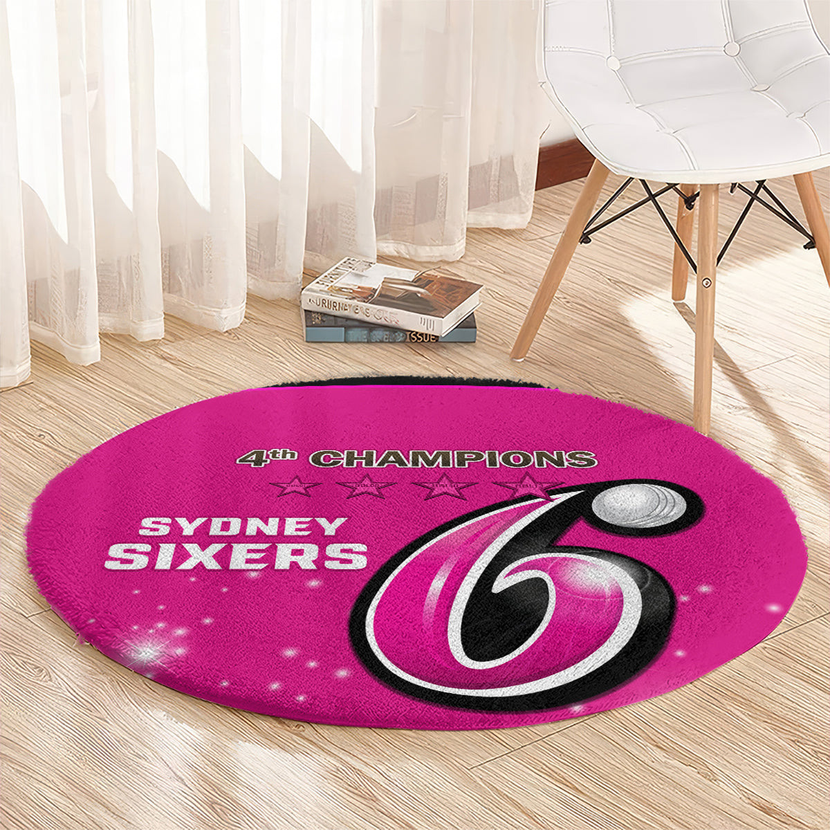 Personalised BBL Sydney Sixers Round Carpet 4th Champions 2024 New History