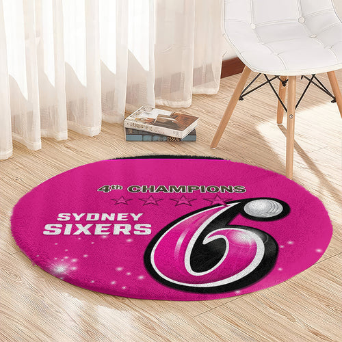 Personalised BBL Sydney Sixers Round Carpet 4th Champions 2024 New History