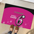 Personalised BBL Sydney Sixers Rubber Doormat 4th Champions 2024 New History
