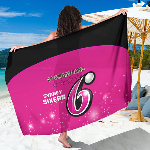 Personalised BBL Sydney Sixers Sarong 4th Champions 2024 New History