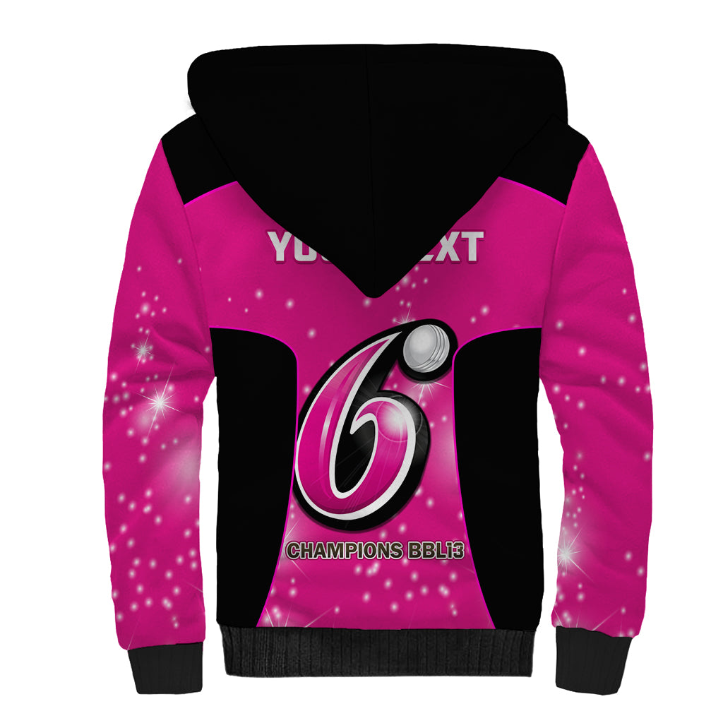 Personalised BBL Sydney Sixers Sherpa Hoodie 4th Champions 2024 New History