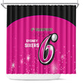 Personalised BBL Sydney Sixers Shower Curtain 4th Champions 2024 New History