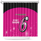 Personalised BBL Sydney Sixers Shower Curtain 4th Champions 2024 New History