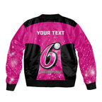 Personalised BBL Sydney Sixers Sleeve Zip Bomber Jacket 4th Champions 2024 New History