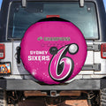 Personalised BBL Sydney Sixers Spare Tire Cover 4th Champions 2024 New History
