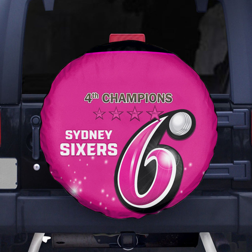 Personalised BBL Sydney Sixers Spare Tire Cover 4th Champions 2024 New History