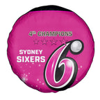 Personalised BBL Sydney Sixers Spare Tire Cover 4th Champions 2024 New History