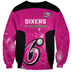 Personalised BBL Sydney Sixers Sweatshirt 4th Champions 2024 New History